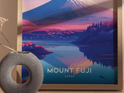 Mount Fuji Travel Poster | Japan Iconic Mountain Wall Art