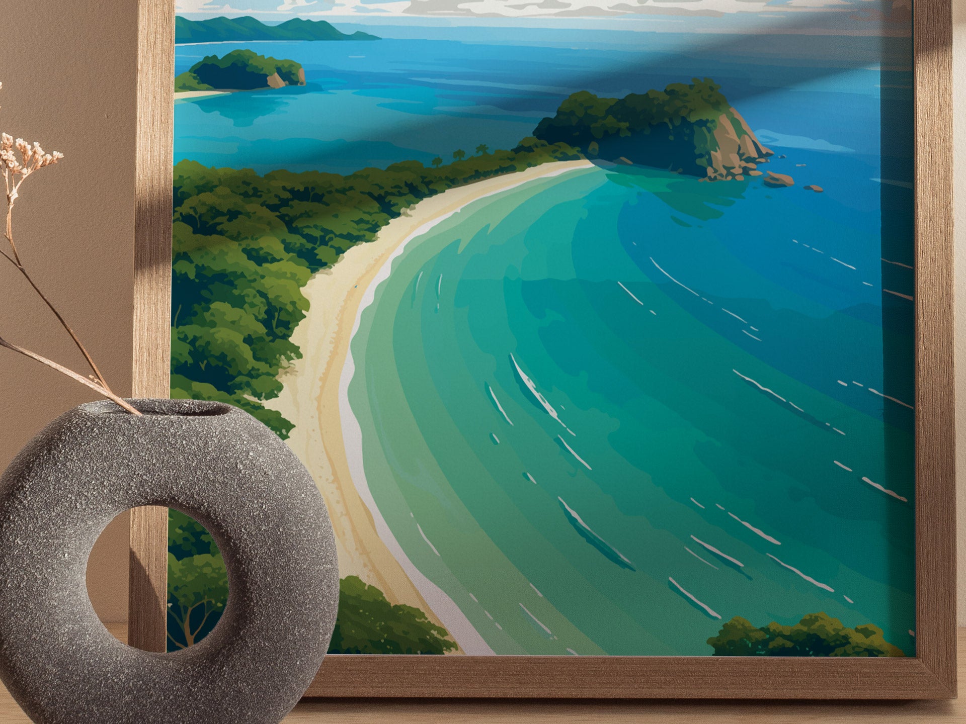 Manuel Antonio National Park Poster | Costa Rica Beach Jungle Wall