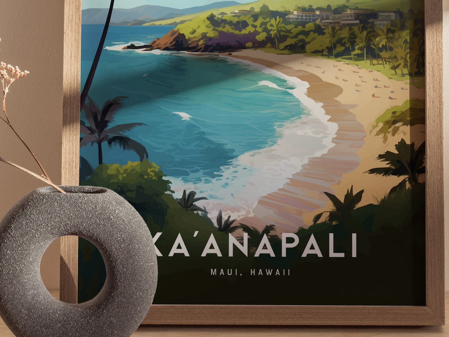 Kaanapali Beach Poster | Lahaina West Maui Wall Art