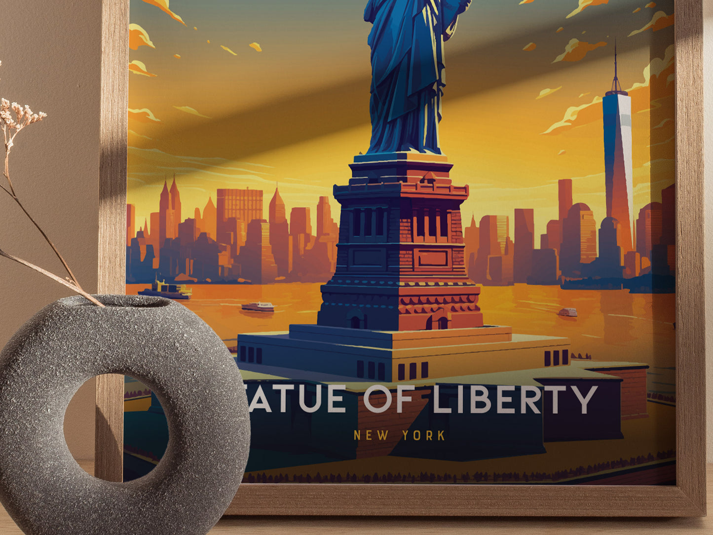 Statue of Liberty Poster | NYC Freedom Symbol American History Gift