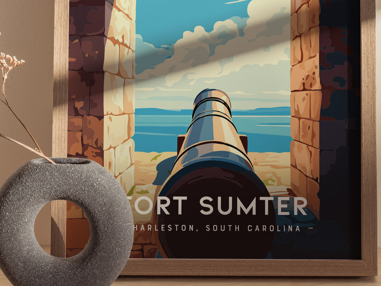 Fort Sumter Poster | Historic Charleston South Carolina Wall Art | Framed or Unframed
