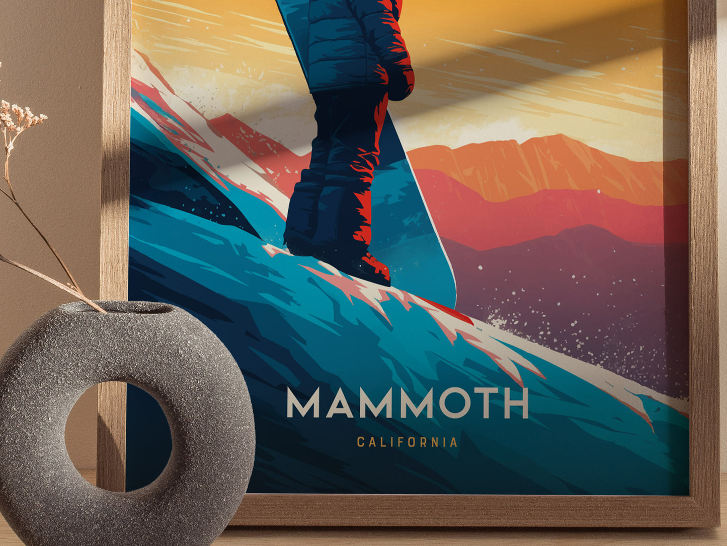 Mammoth Mountain Poster | California Ski Snowboard Wall Art