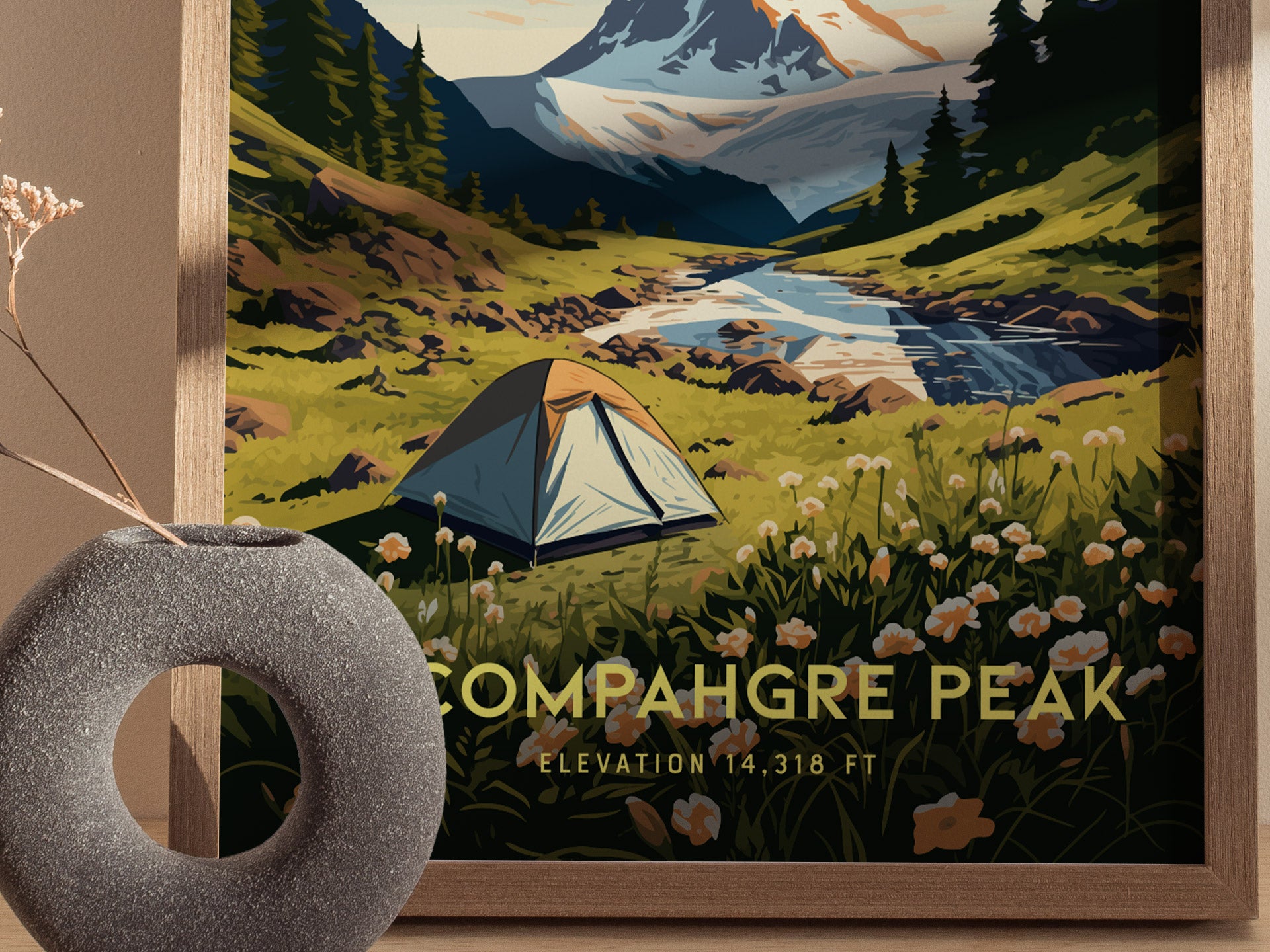 Uncompahgre Peak Poster | Colorado Fourteener Framed Wall Art