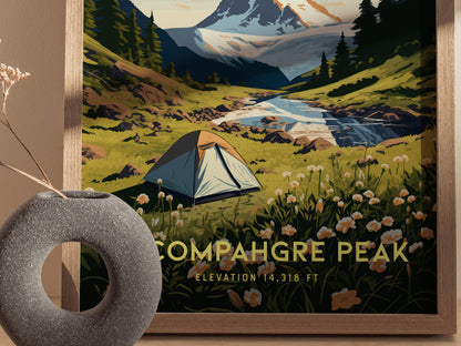 Uncompahgre Peak Poster | Colorado Fourteener Framed Wall Art