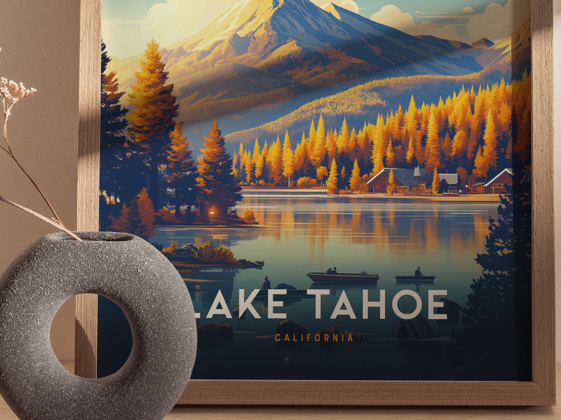 Lake Tahoe Poster | Sierra Nevada Alpine Lake Wall Art