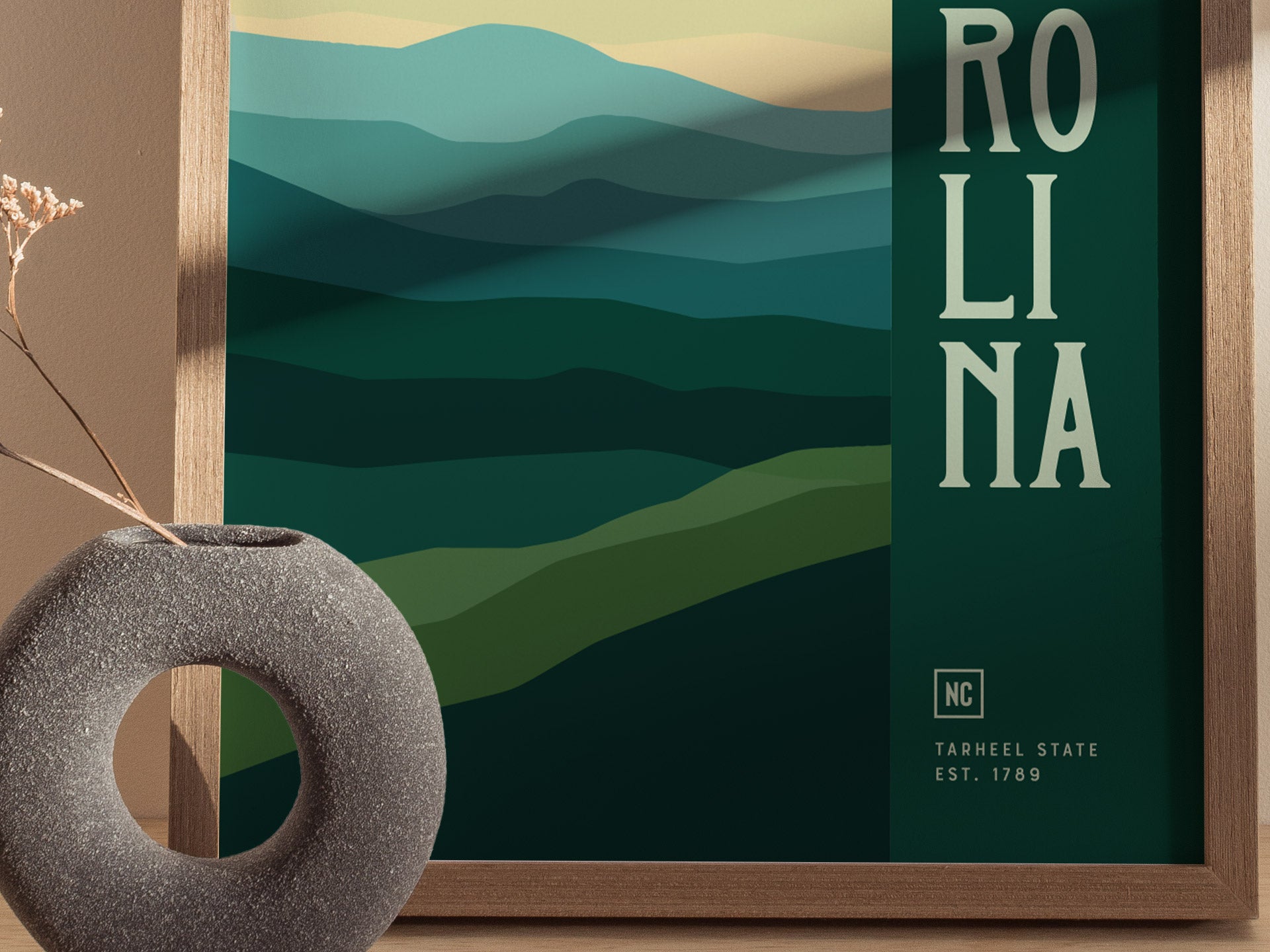 North Carolina Poster | Tar Heel State Minimalist Wall Art