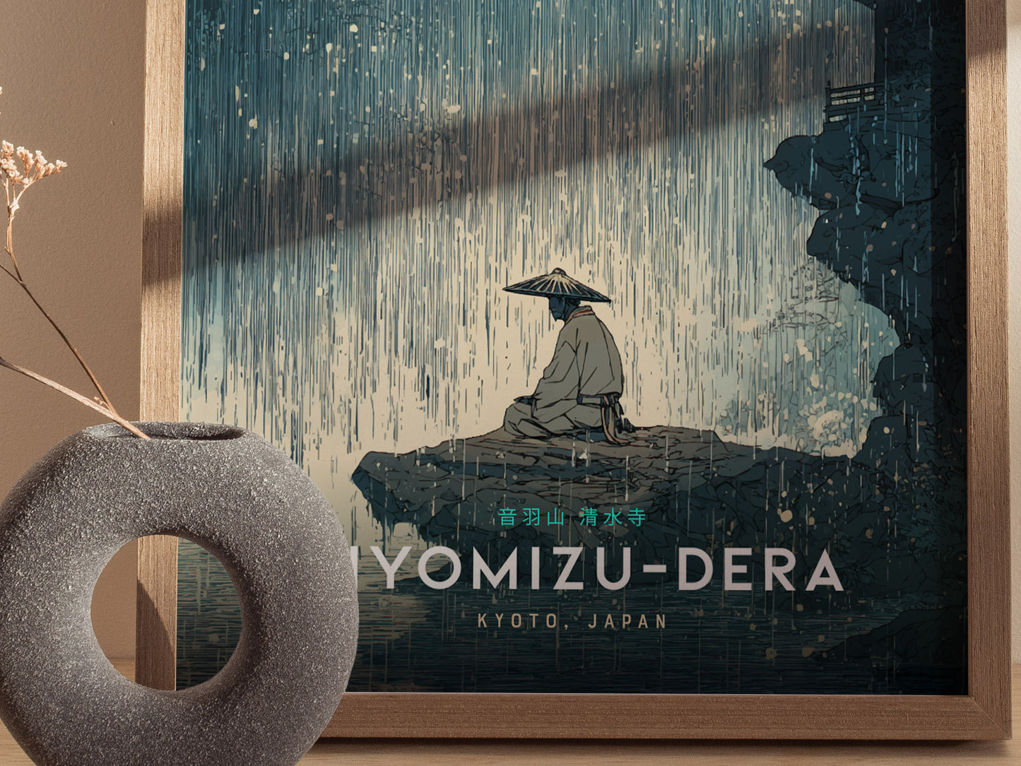 Kyoto Temple Poster | Kiyomizu-dera Japan Wall Art