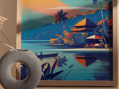 Uluwatu Poster | Bali Indonesia Surf Art | Surfer Gift