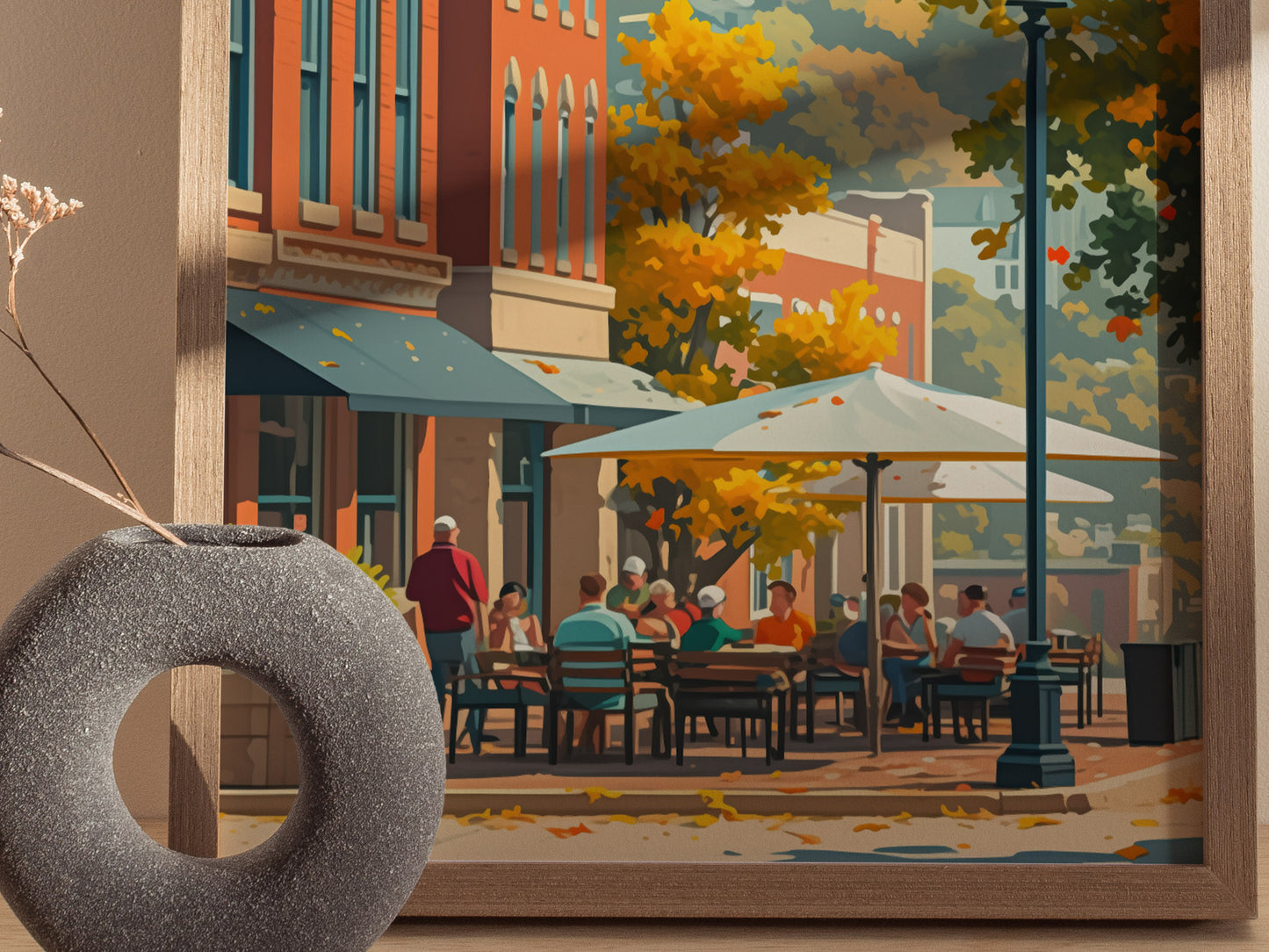 Asheville Downtown Poster | North Carolina Travel Print Wall Art | Framed or Unframed