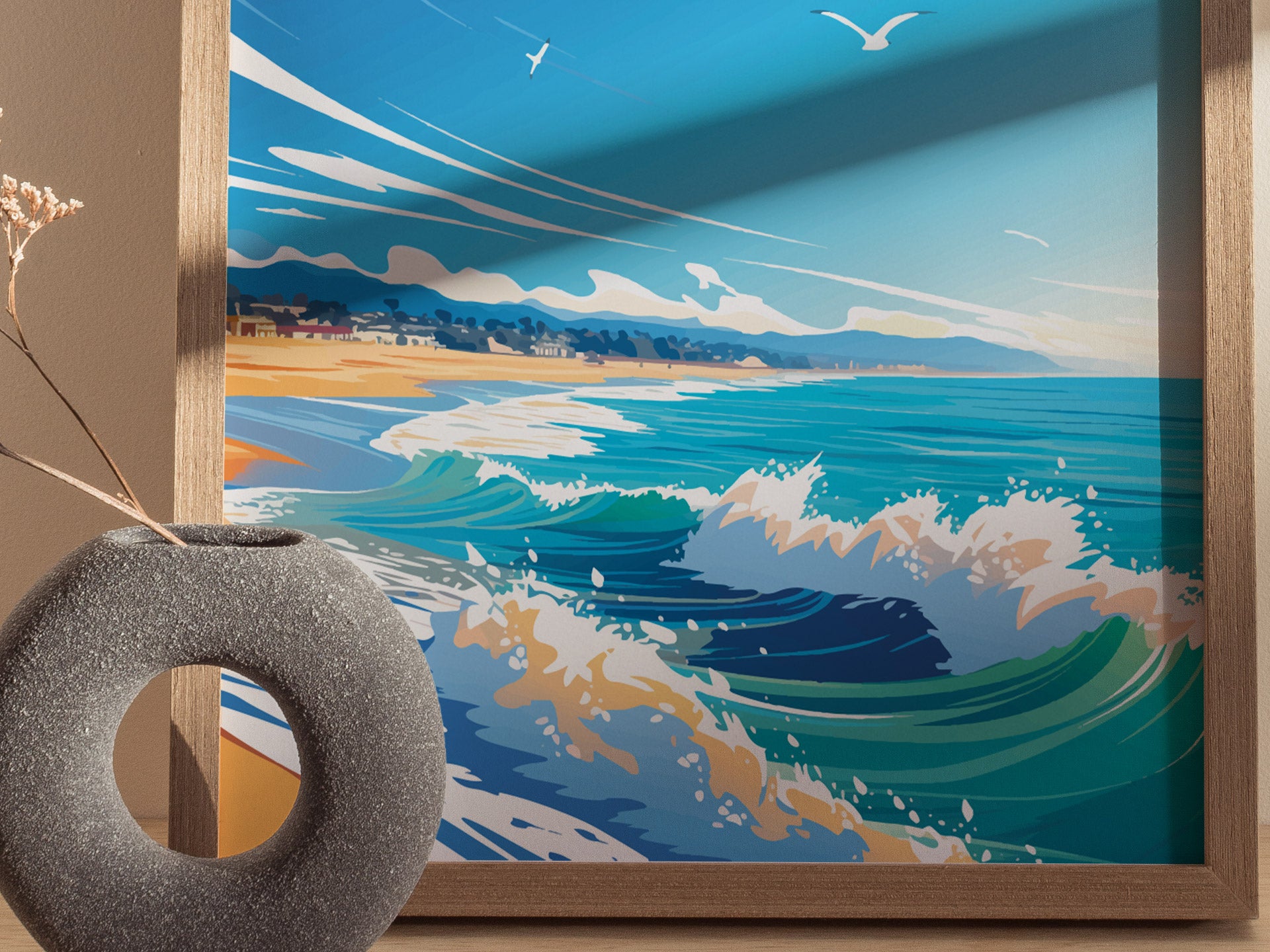 Huntington Beach Poster | California Coastline Wall Art