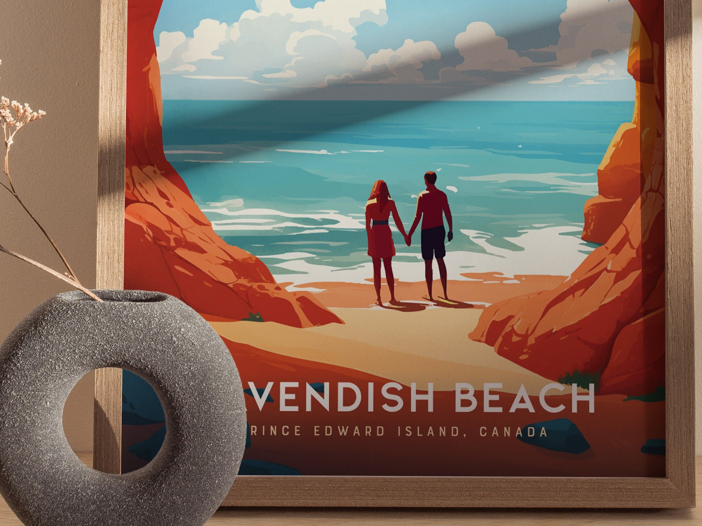 Cavendish Beach Poster | Prince Edward Island Canada Coastal Wall Art | Framed or Unframed