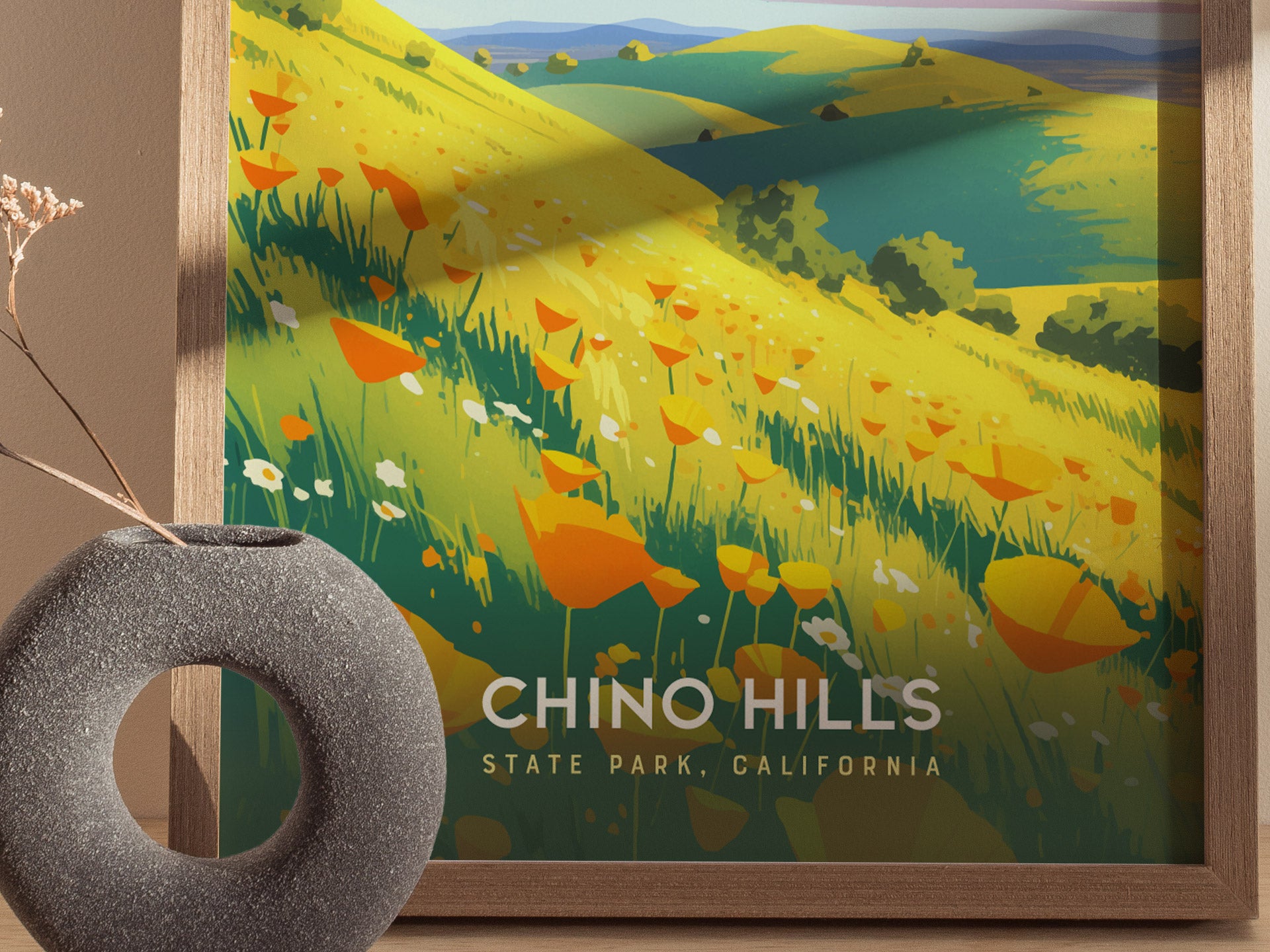 Chino Hills State Park Poster | California Wildflowers Wall Art | Framed or Unframed