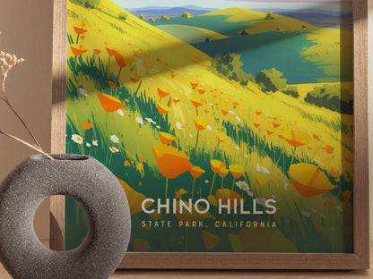 Chino Hills State Park Poster | California Wildflowers Wall Art | Framed or Unframed