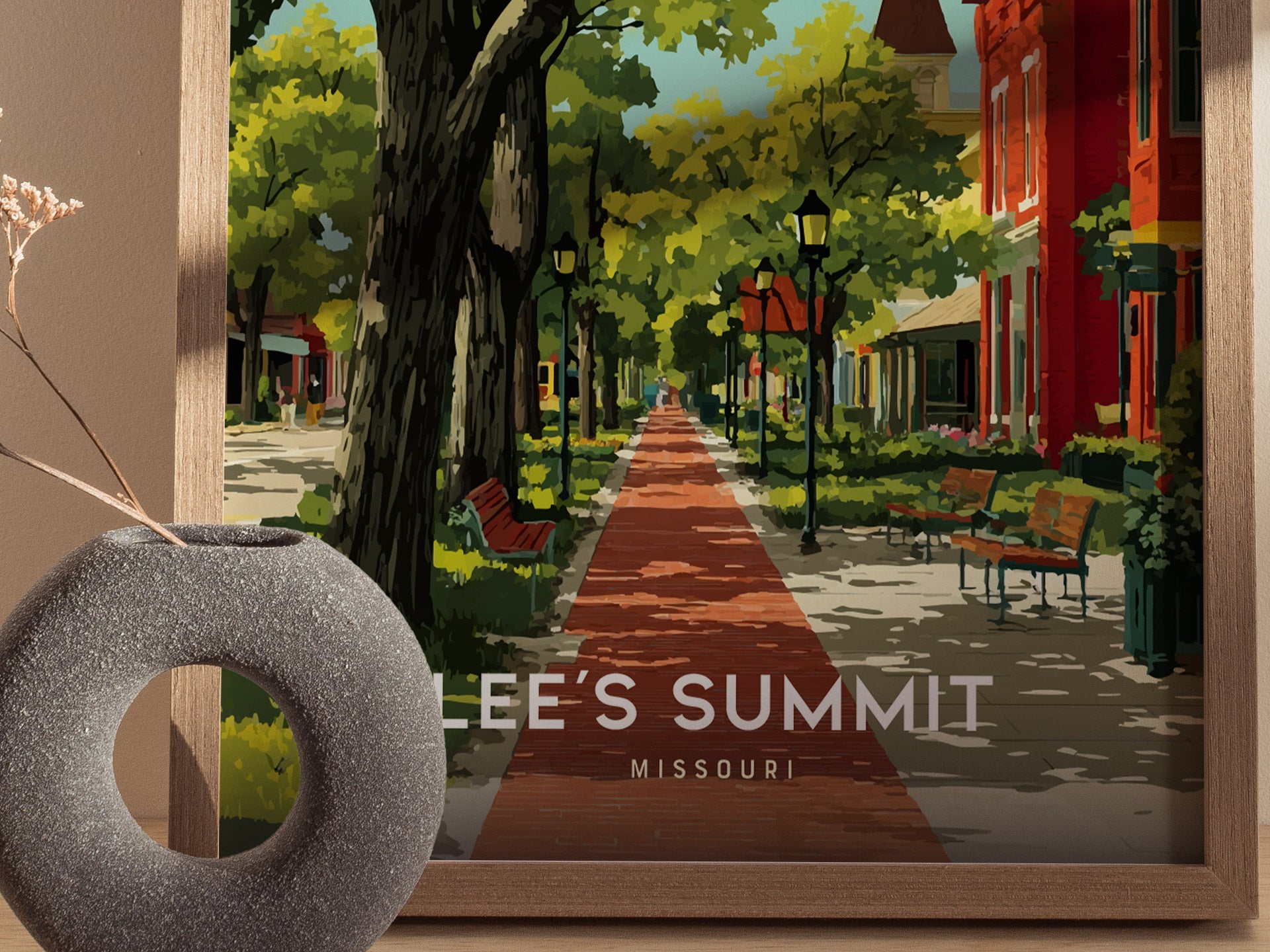 Lee's Summit Missouri Poster | Historic Downtown Wall Art Print