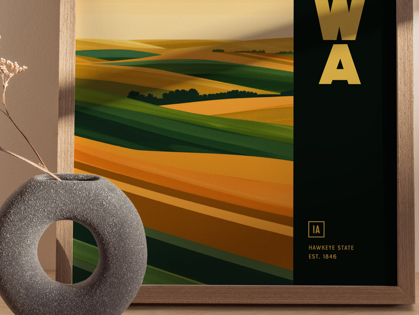 Iowa Poster | The Hawkeye State Wall Art