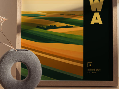 Iowa Poster | The Hawkeye State Wall Art