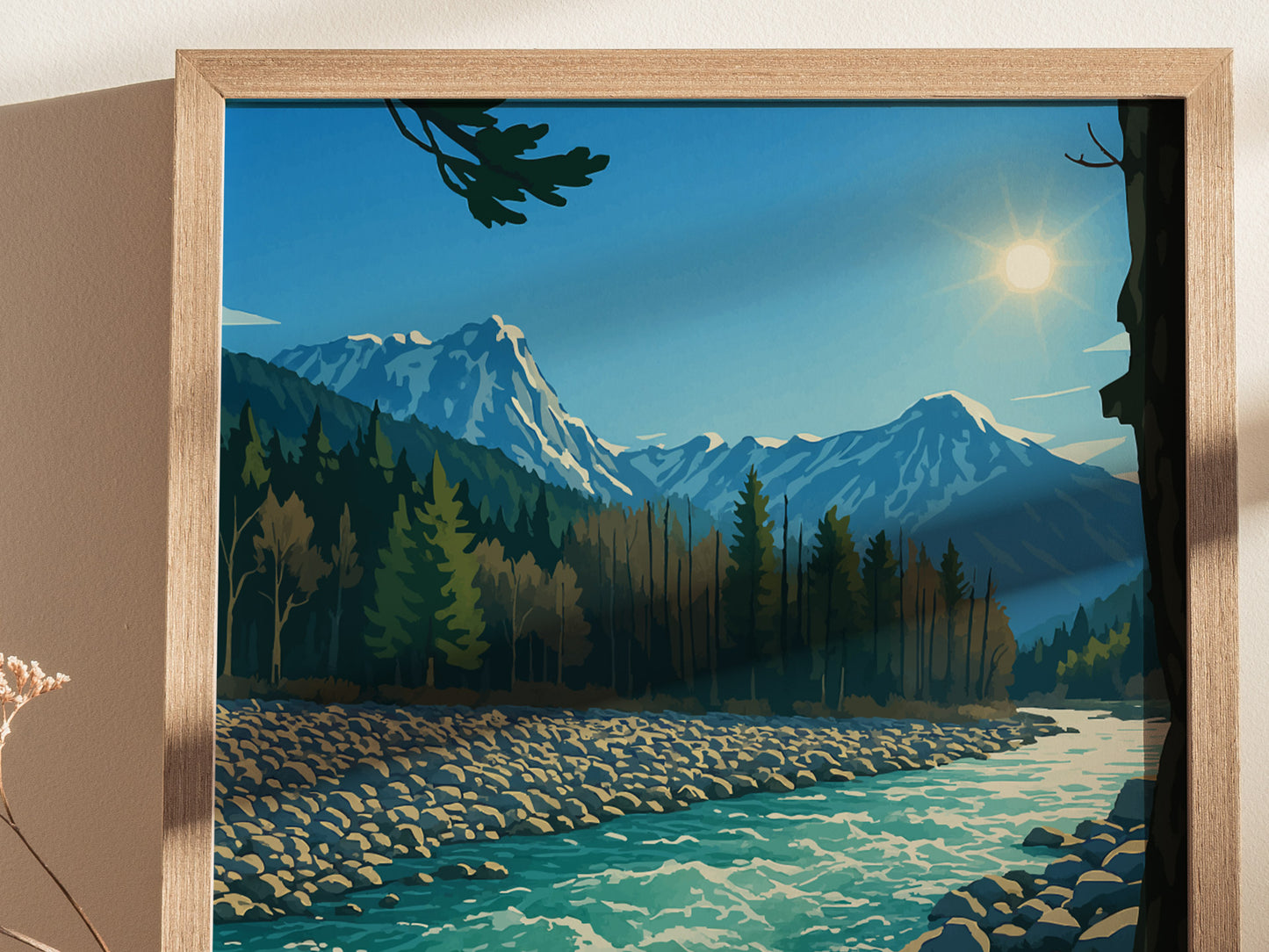 Skykomish River Poster | Washington Cascade Art | PNW Mountain Print