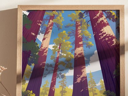 Tall Trees Grove Loop Trail Poster | Redwood National Park Art Gift