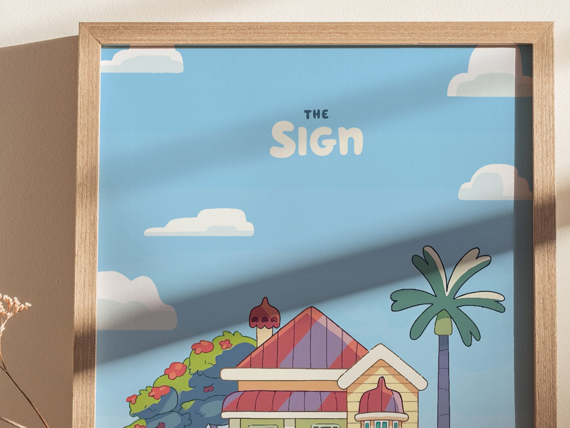 Bluey The Sign Poster | Kids Room Nursery Wall Art | Framed or Unframed