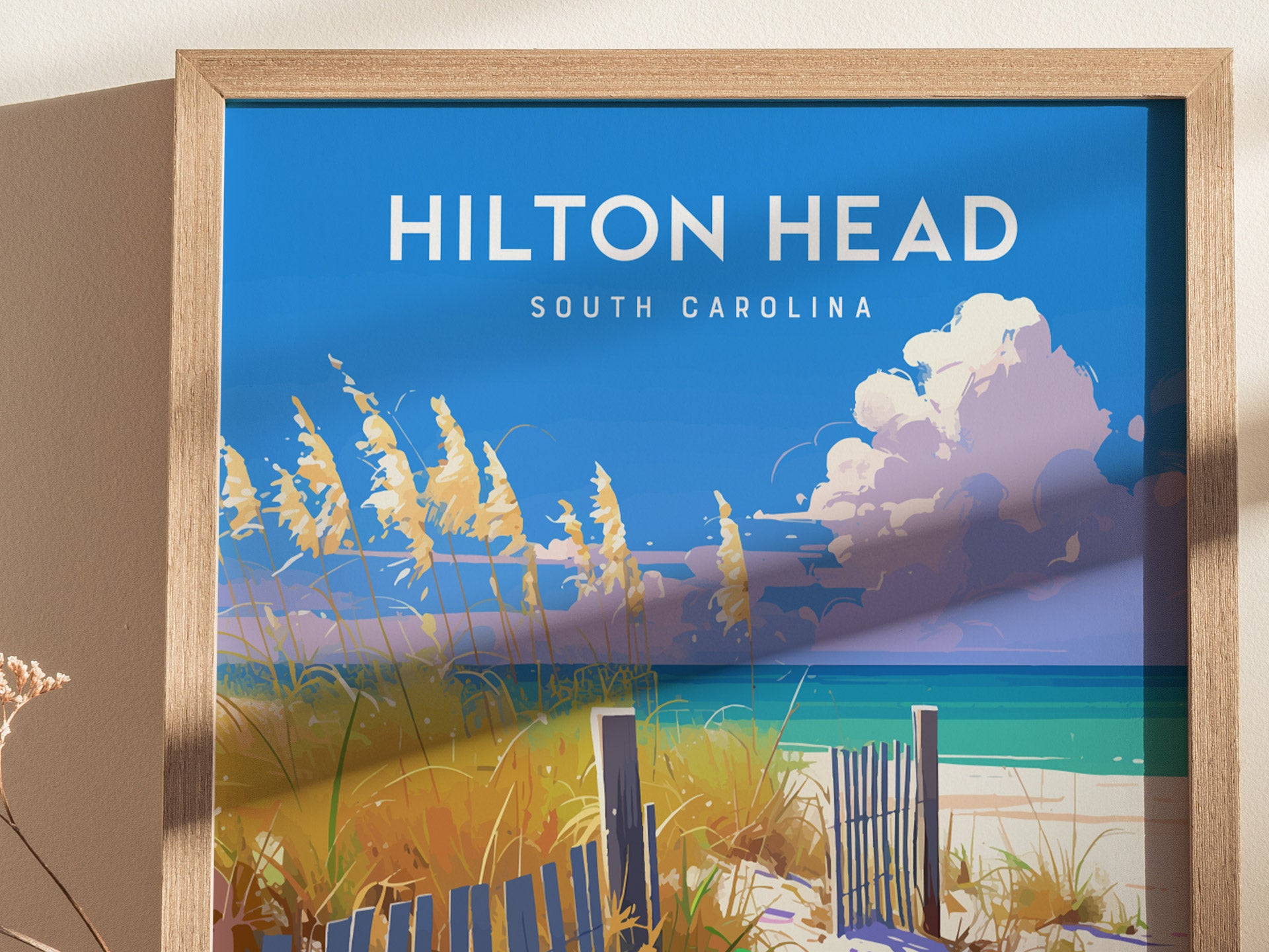 Hilton Head Coligny Beach Poster | South Carolina Coastal Wall Art