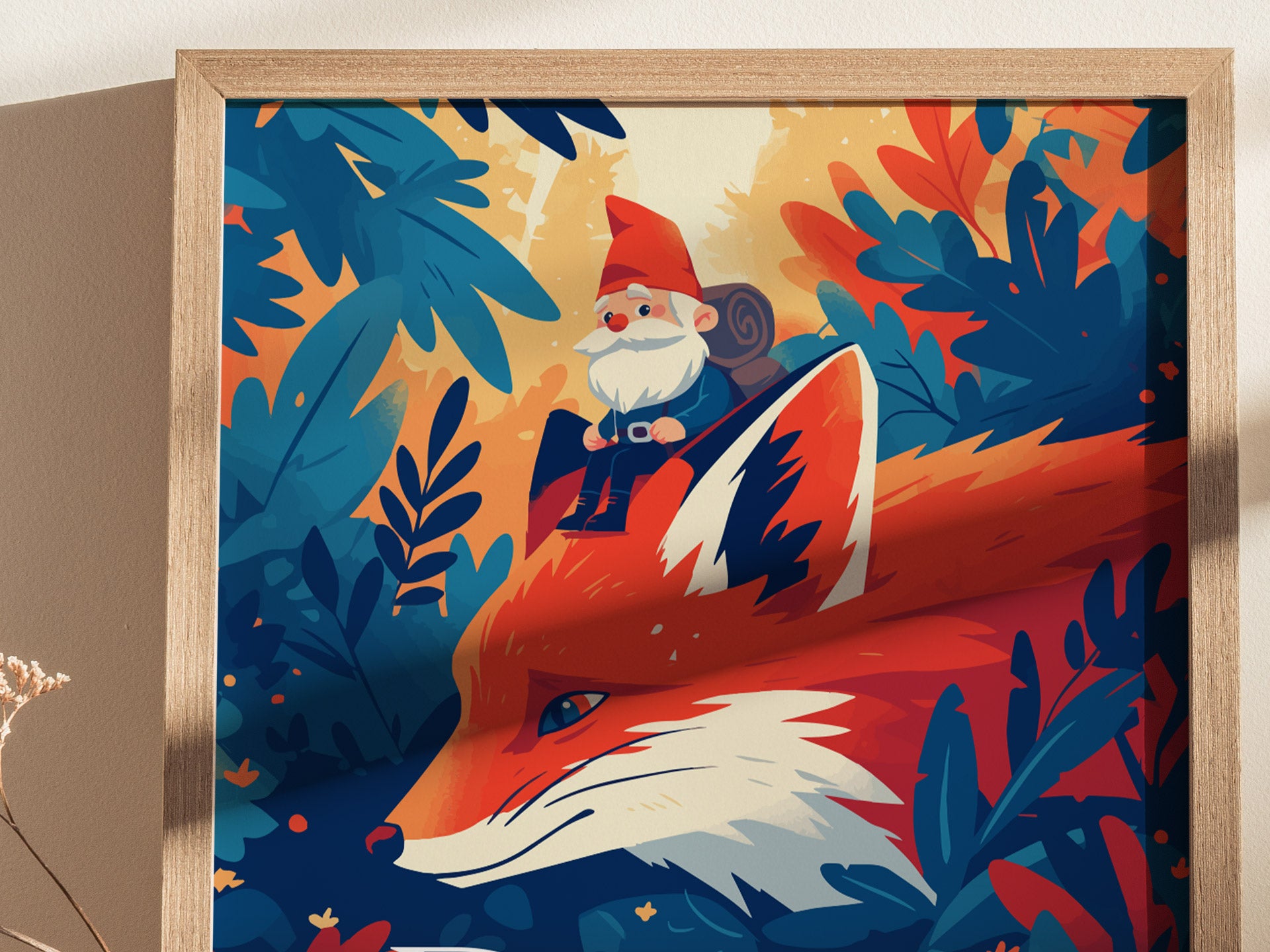 David The Gnome Poster | 80s Nostalgia Retro Cartoon Wall Art | Framed or Unframed