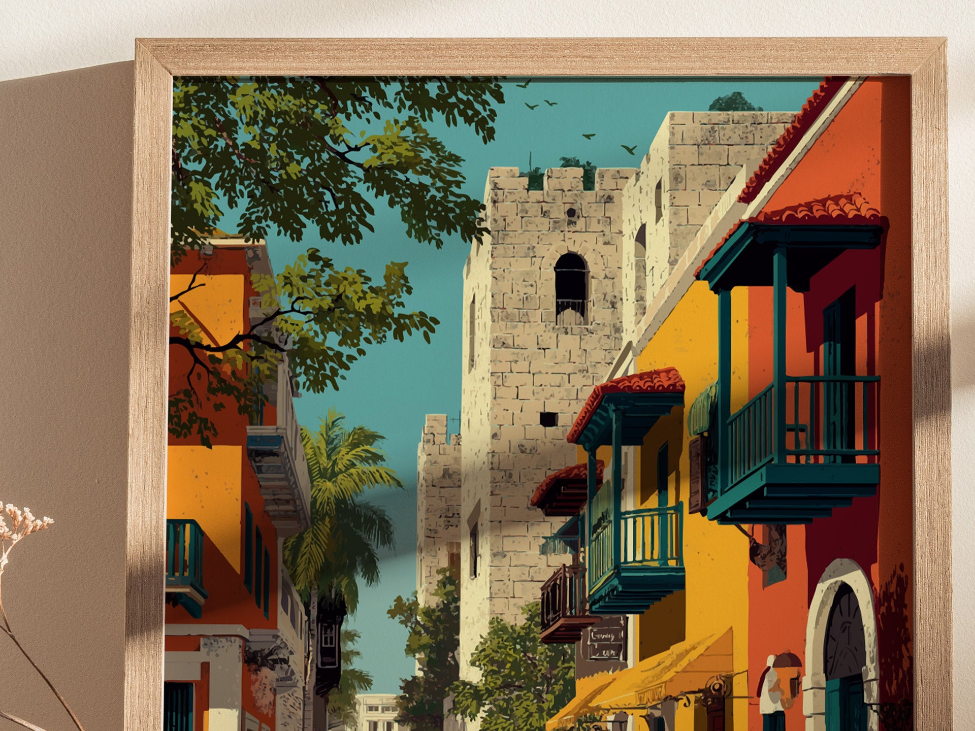 Santo Domingo Poster | Dominican Republic Art | Colonial Zone Decor