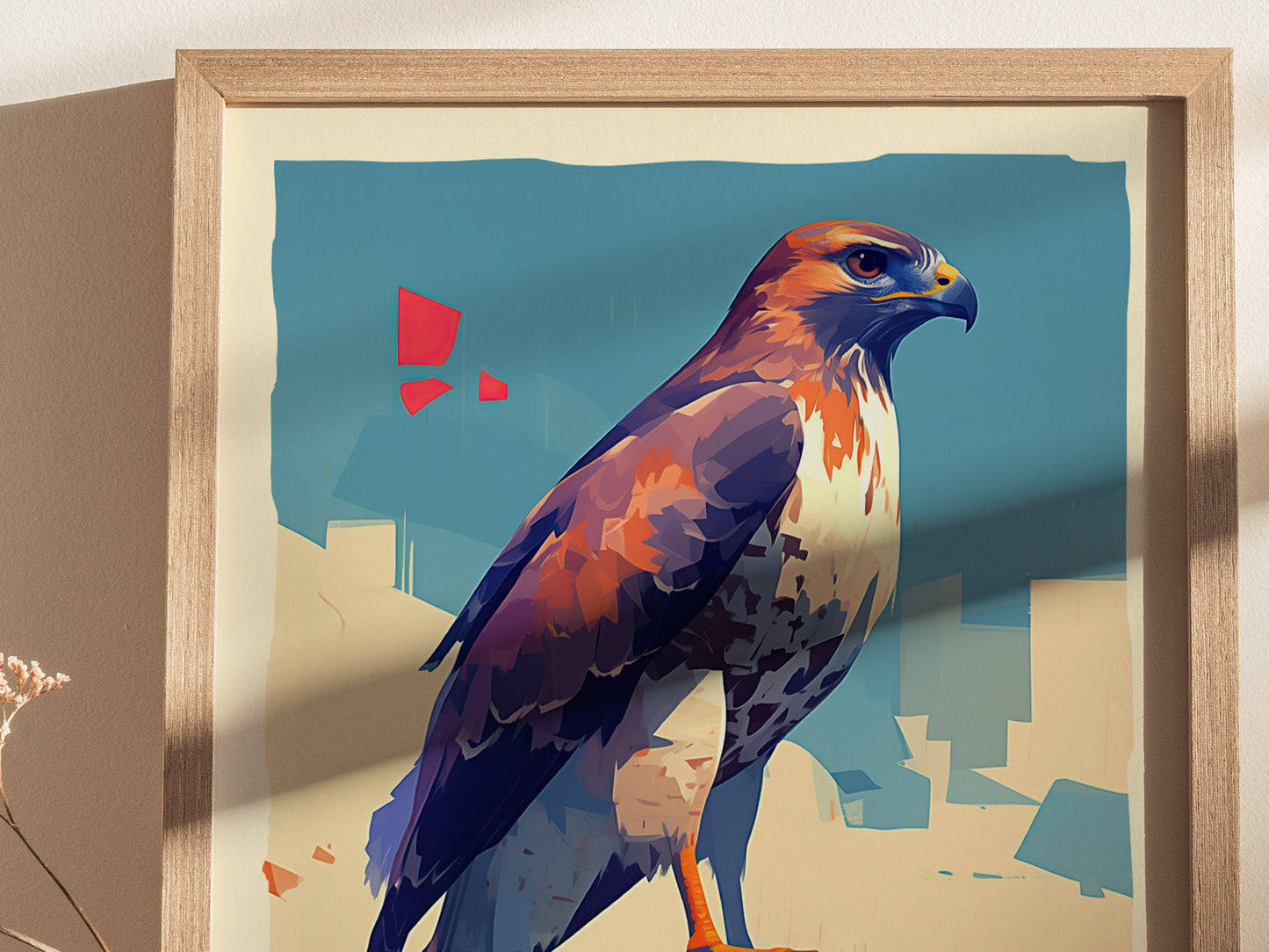 Red-Tailed Hawk Poster | Bird of Prey Art | Wildlife Nature Gift