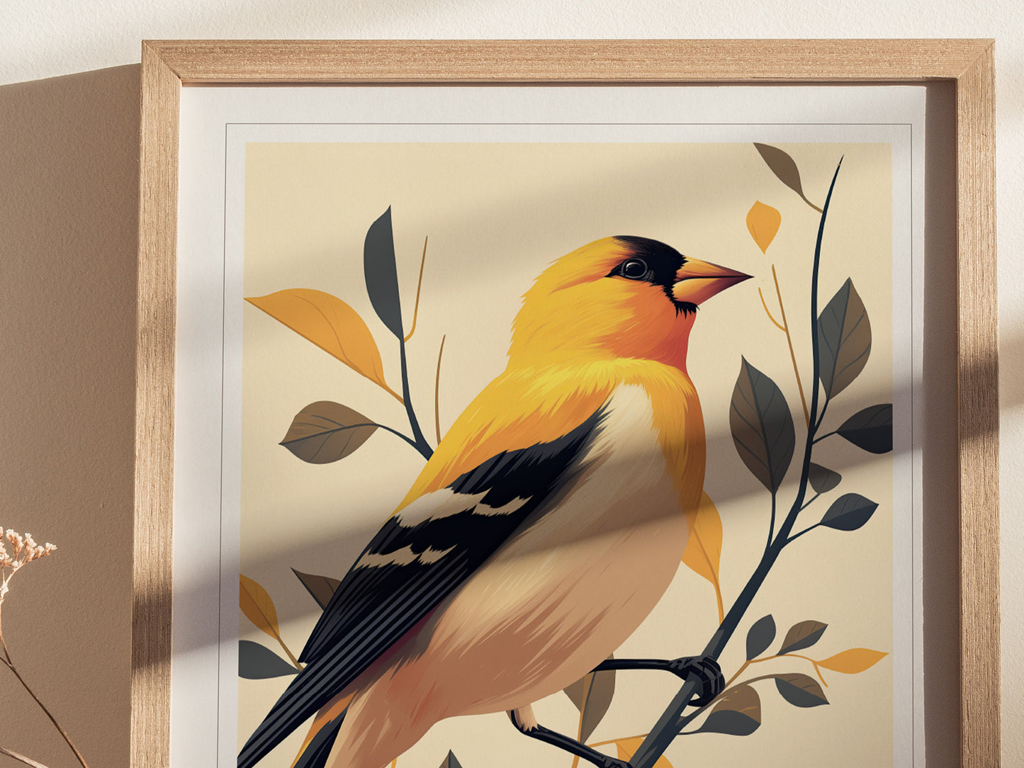 Goldfinch Audubon Print | Modern Bird Lover Wall Art | Framed or Unframed