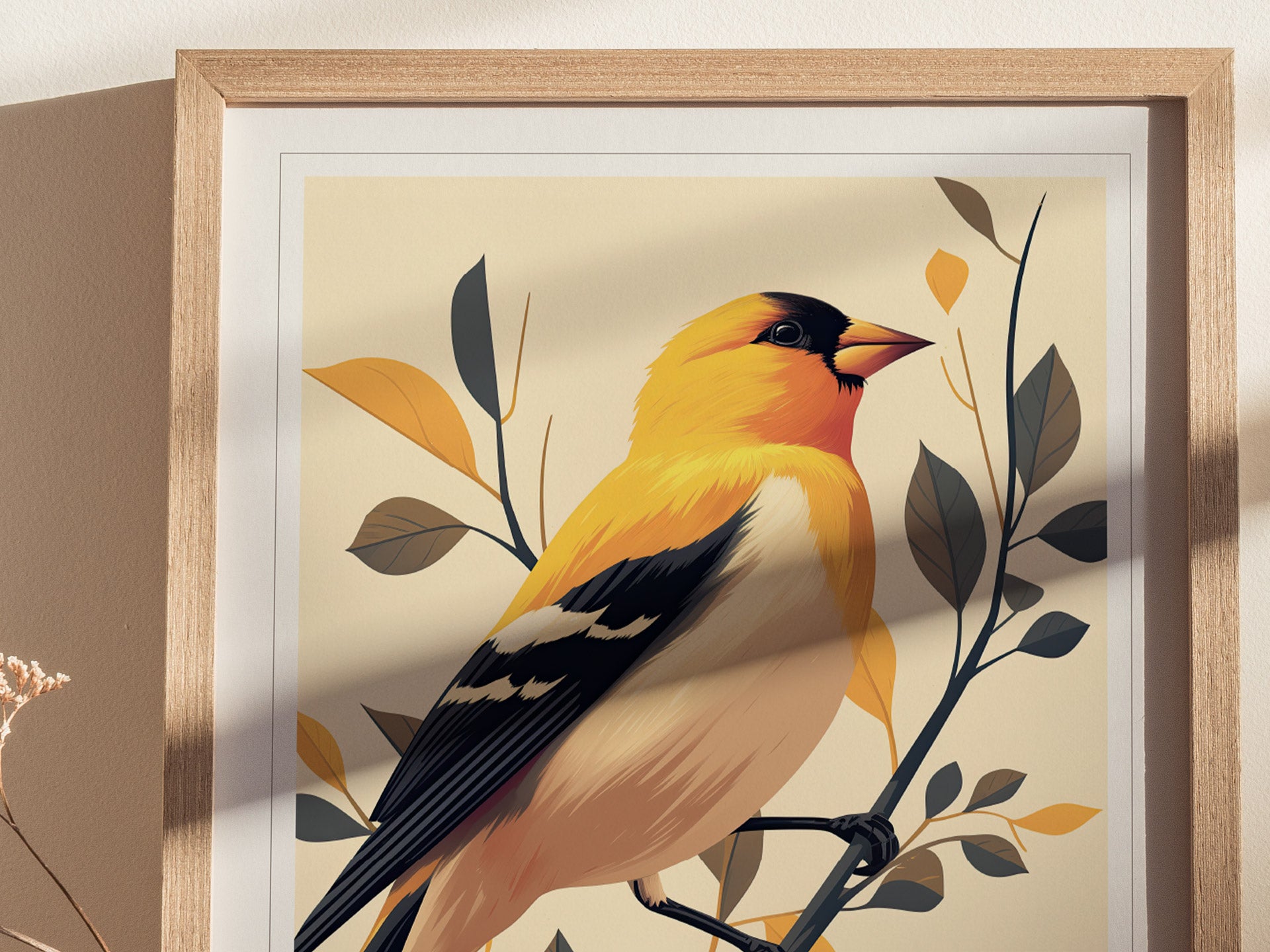 Goldfinch Audubon Print | Modern Bird Lover Wall Art | Framed or Unframed