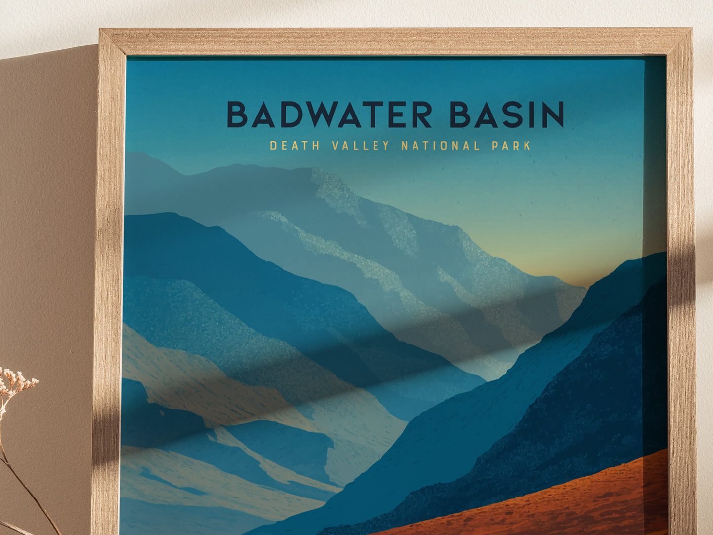 Badwater Basin Death Valley Poster | California National Park Print Wall Art | Framed or Unframed