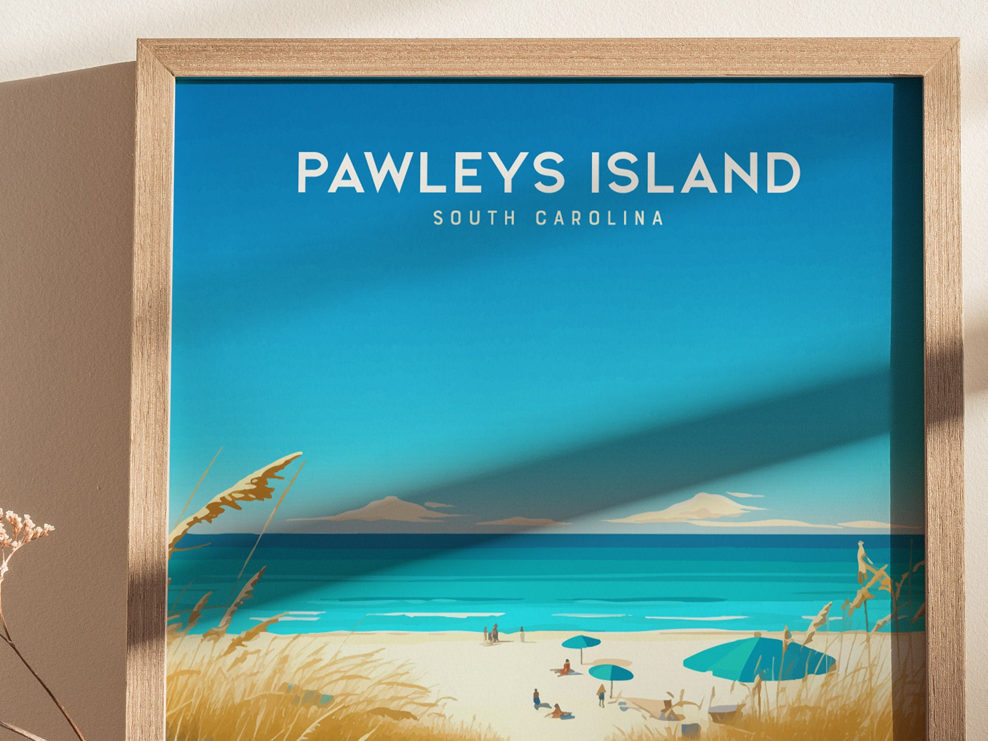 Pawleys Island South Carolina Poster | Coastal Beach Wall Art Print