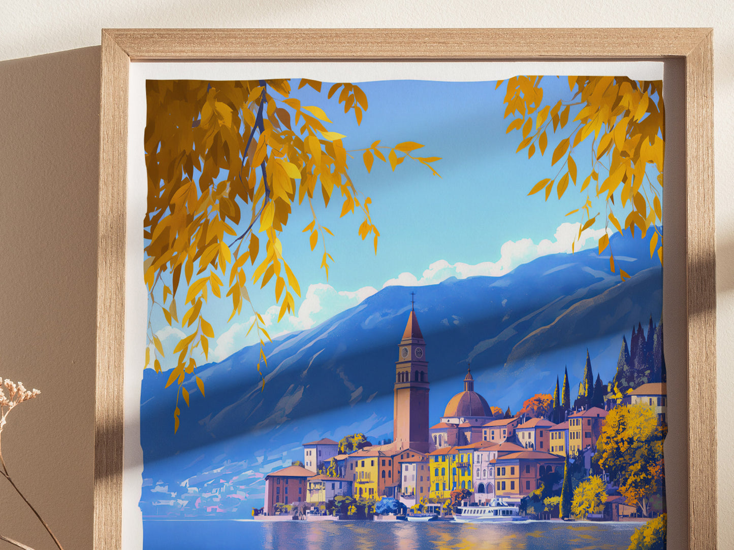 Lake Como Poster | Italy Alpine Lake Travel Wall Art