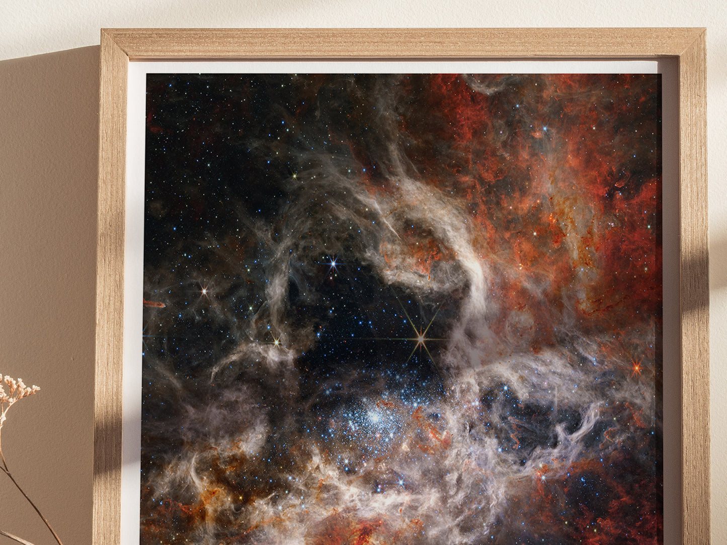 Close up of NASA Tarantula Nebula poster