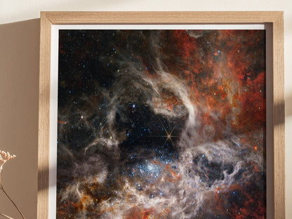 Close up of NASA Tarantula Nebula poster