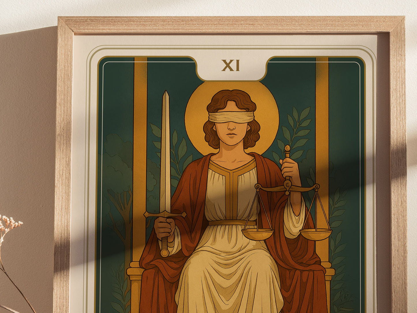 Justice Tarot Card Poster | Major Arcana Wall Art