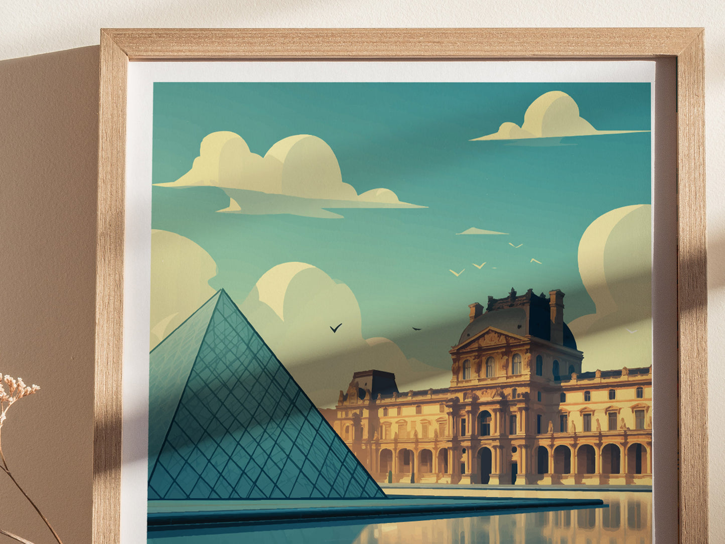 Louvre Paris Poster | France Museum Wall Art Print