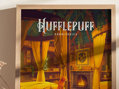 Hufflepuff Dormitories Poster | Hogwarts Castle Harry Potter Fan Art