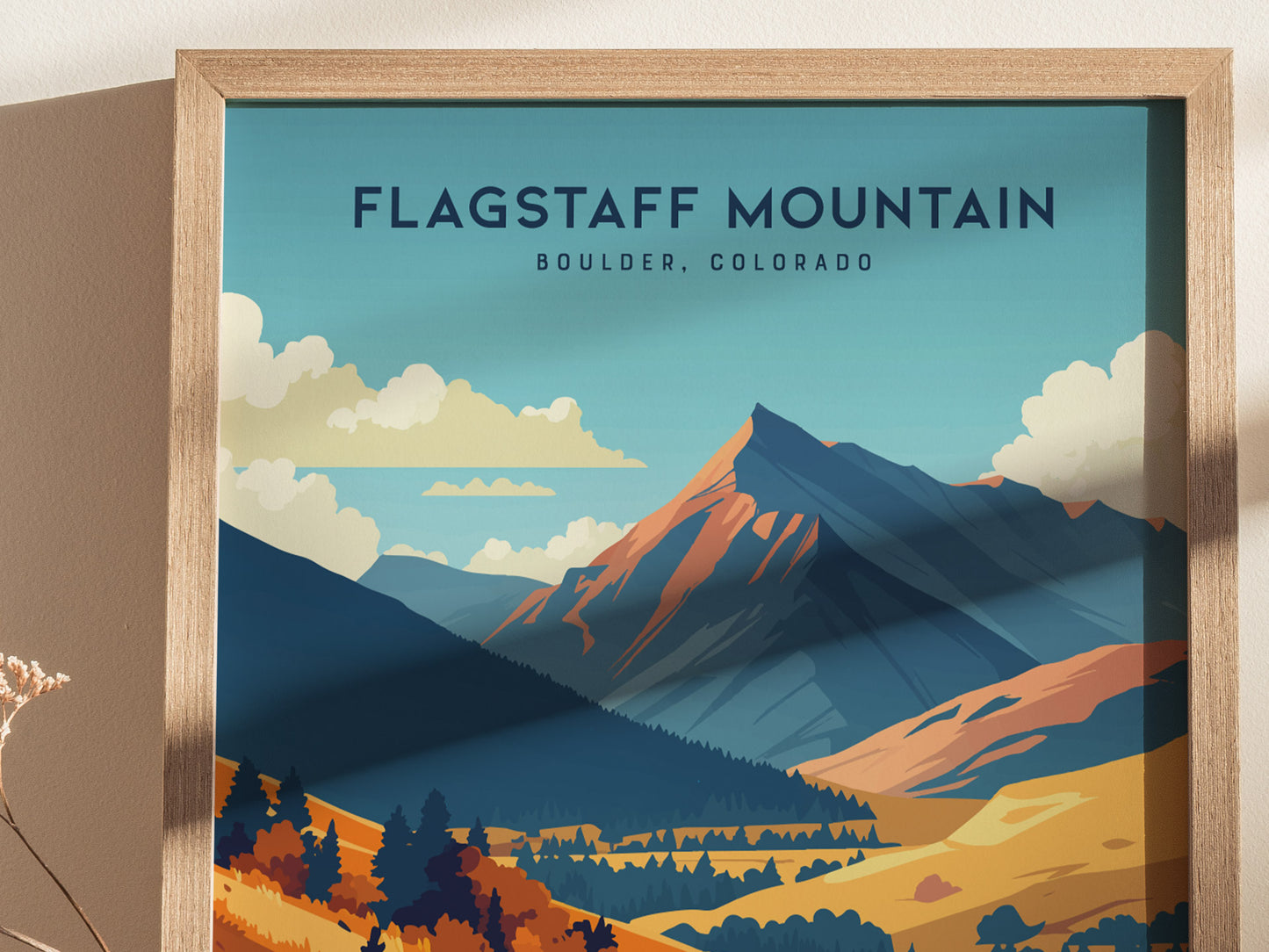 Flagstaff Mountain Poster | Boulder Colorado Wall Art | Framed or Unframed