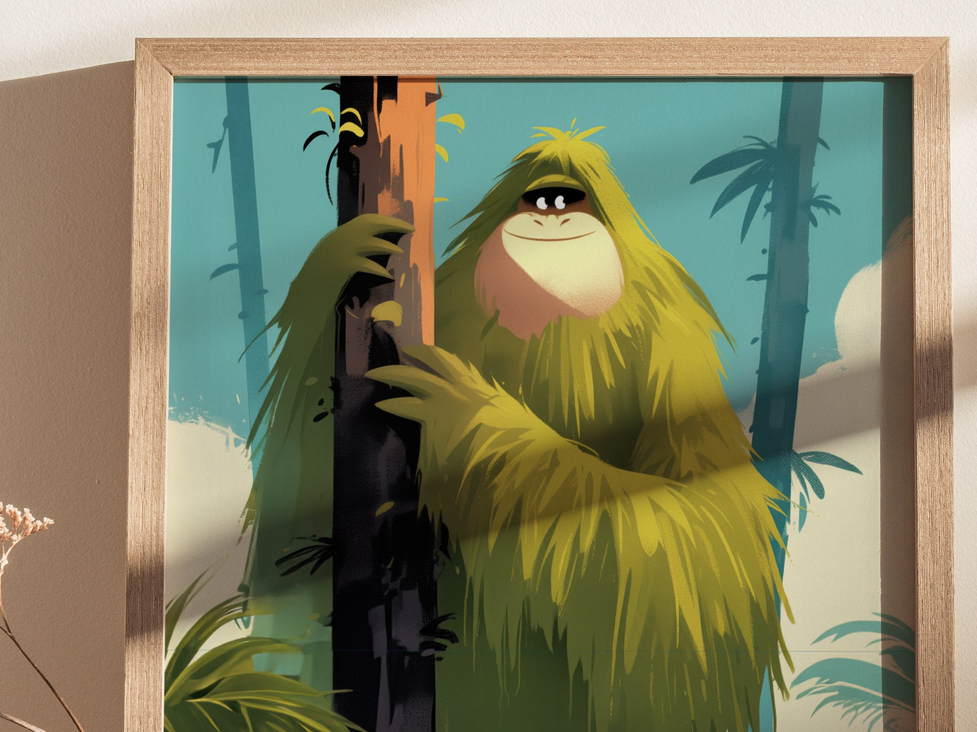 Swamp Ape Poster | Cute Cryptids Kids Art Florida Bigfoot Nursery Gift