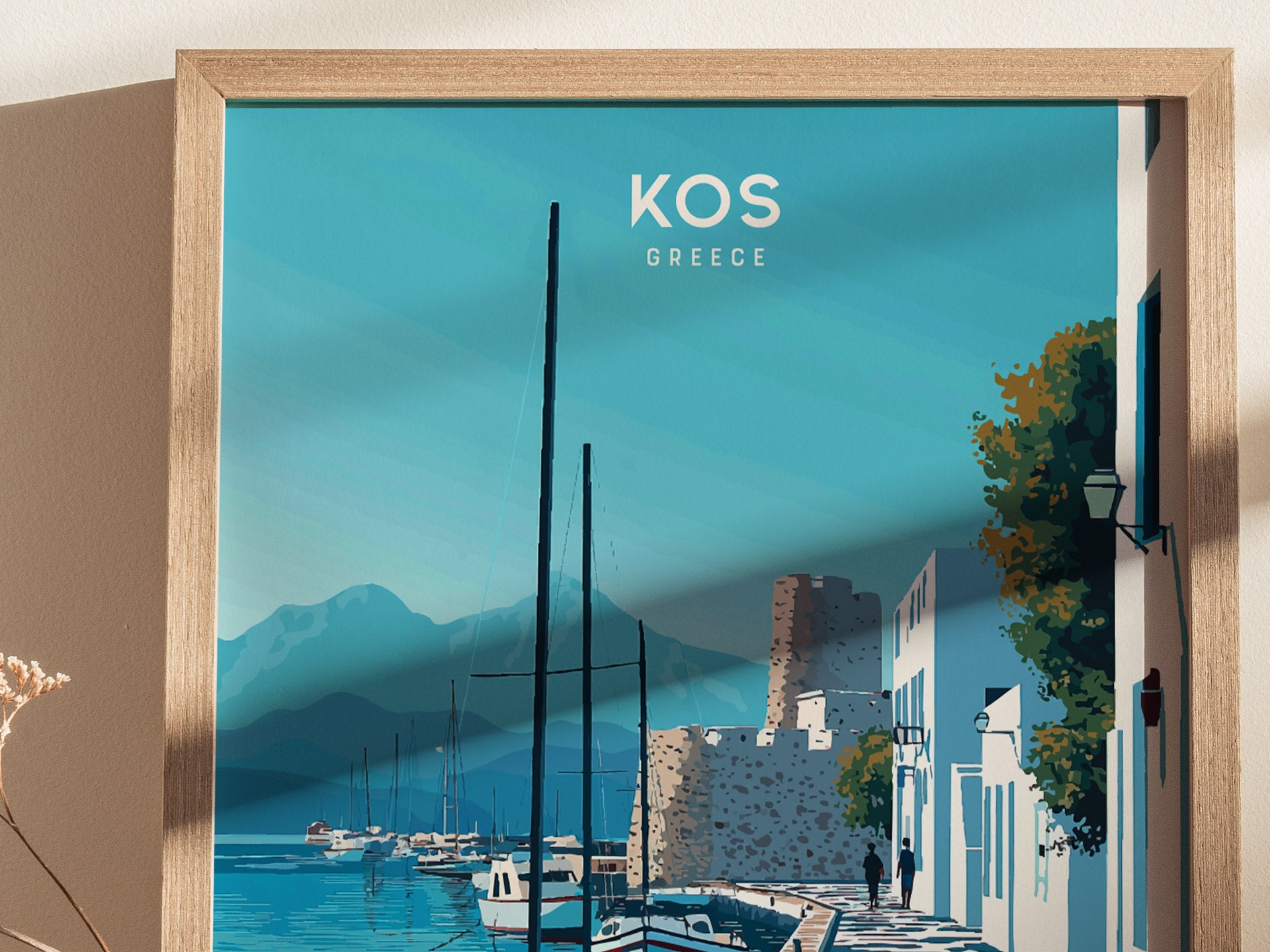 Kos Greece Poster | Aegean Island Harbor Wall Art