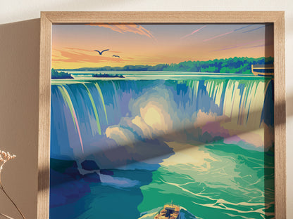 Niagara Falls New York Poster | American Falls Wall Art Print