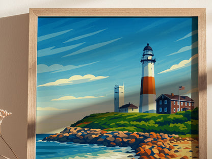 Montauk Point Lighthouse Poster | Long Island New York Wall Art