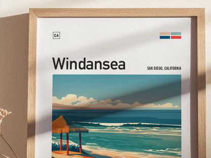 Windansea Beach Poster | La Jolla Surf Spot San Diego Wave Wall Art