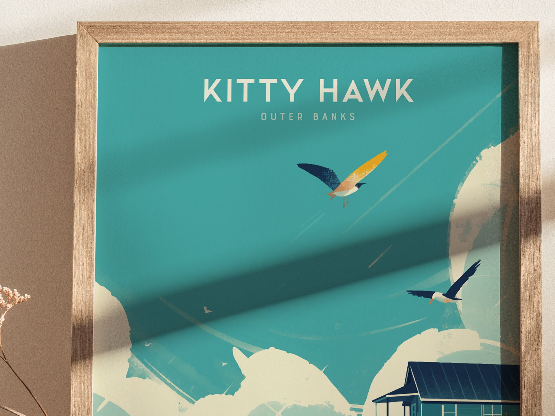 Kitty Hawk Poster | Outer Banks North Carolina Coastal Wall Art