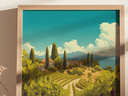 Paso Robles California Poster | Wine Country Wall Art Print