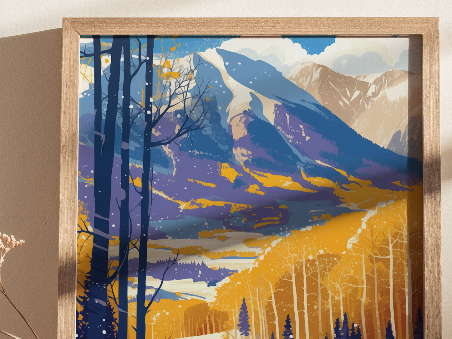 Telluride Poster | Colorado Ski Resort Vintage Rocky Mountain Art Gift