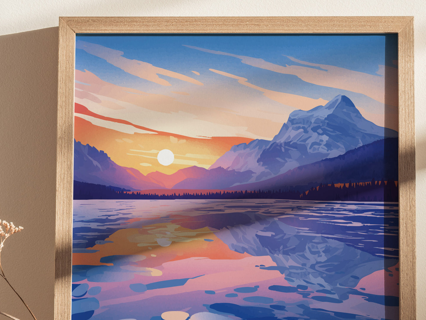 Abraham Lake Canada Poster | Alberta Canadian Rockies Landscape Wall Art