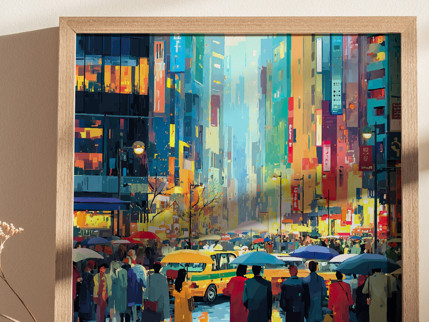 Shibuya Crossing Poster | Tokyo Japan Neon City Art Travel Gift