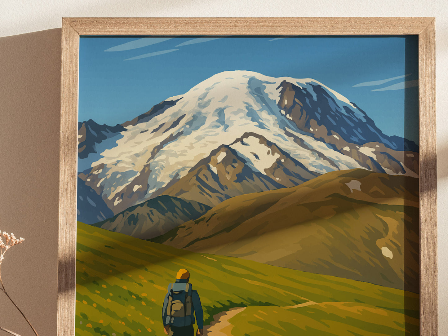 Burroughs Mountain Trail Poster | Mount Rainier National Park Wall Art Print | Framed or Unframed