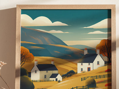 Scotland Highlands Poster | Scottish Travel Art | Loch Ness Print